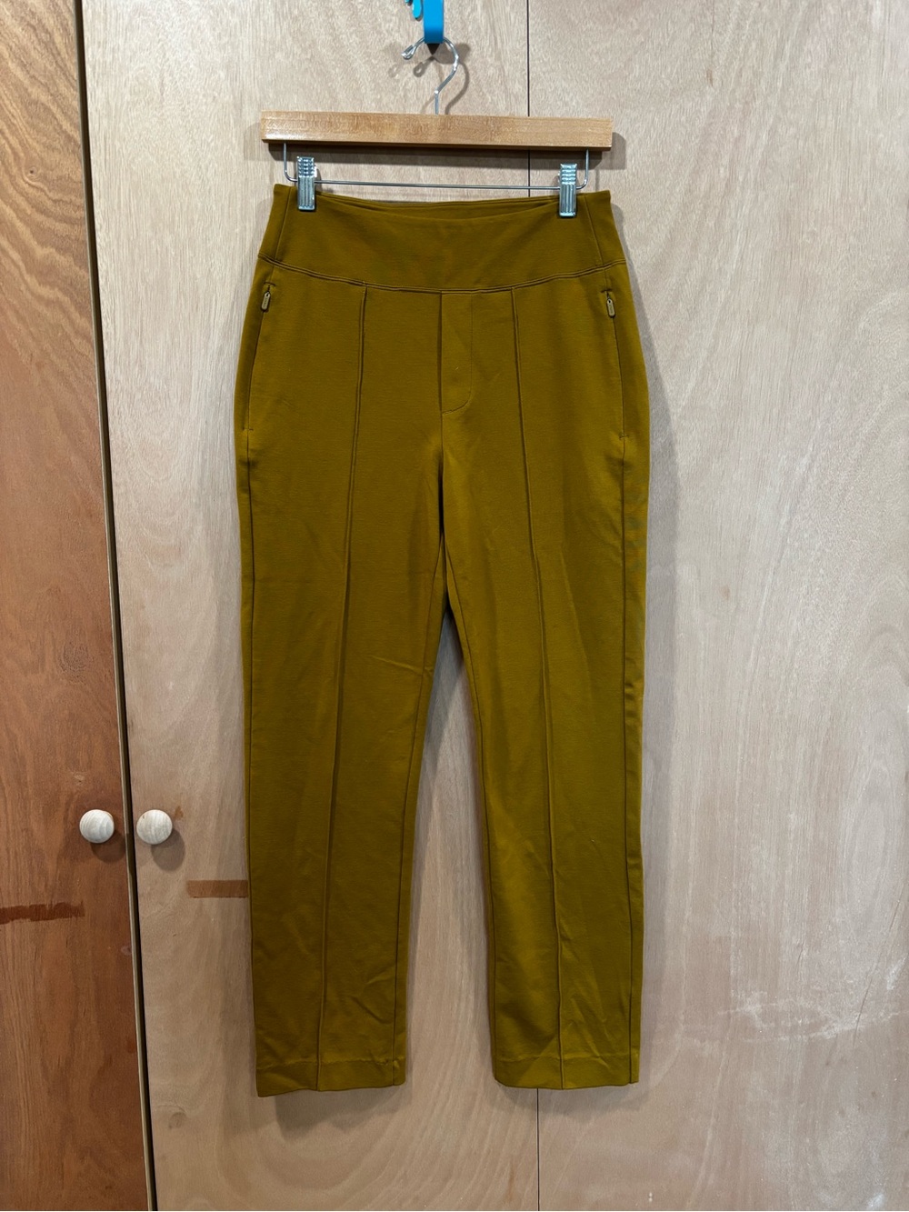 Athleta Mustard Camel Slim Ponte Pants 4